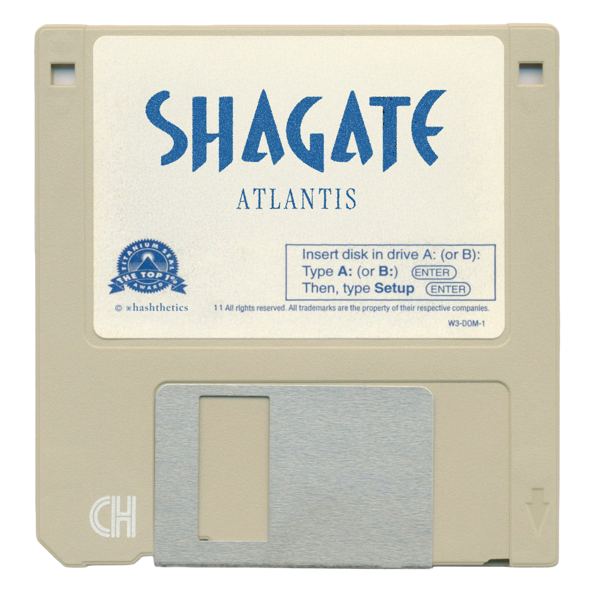 SHAGATE Atlantis floppy disk artwork